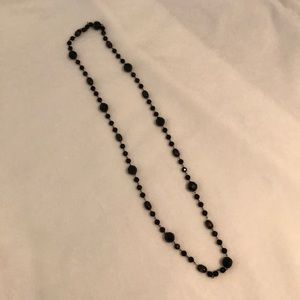 🔆Long necklace w black geometric beads